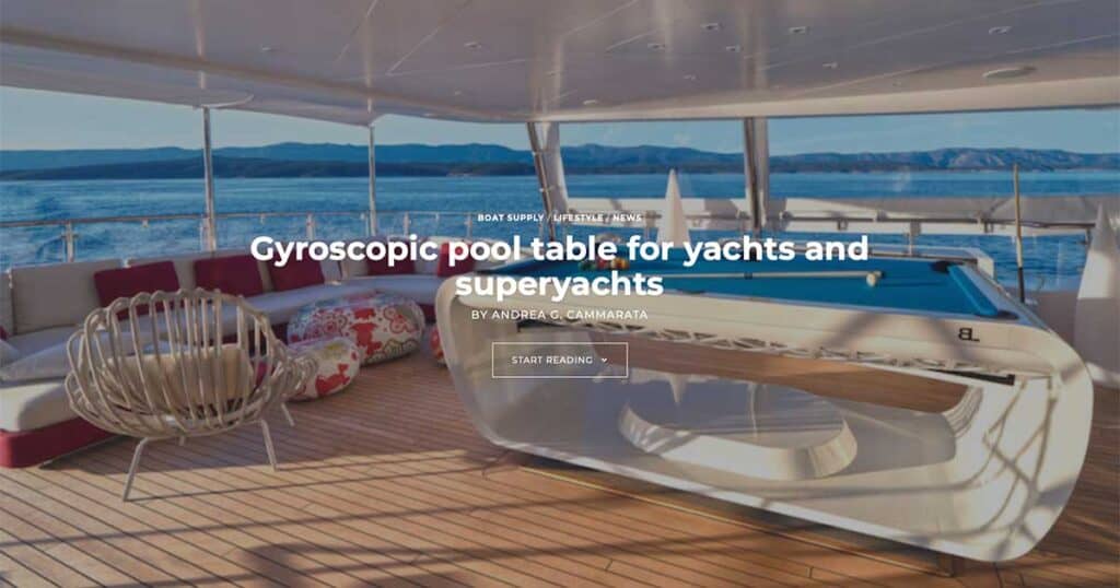 yacht pool table